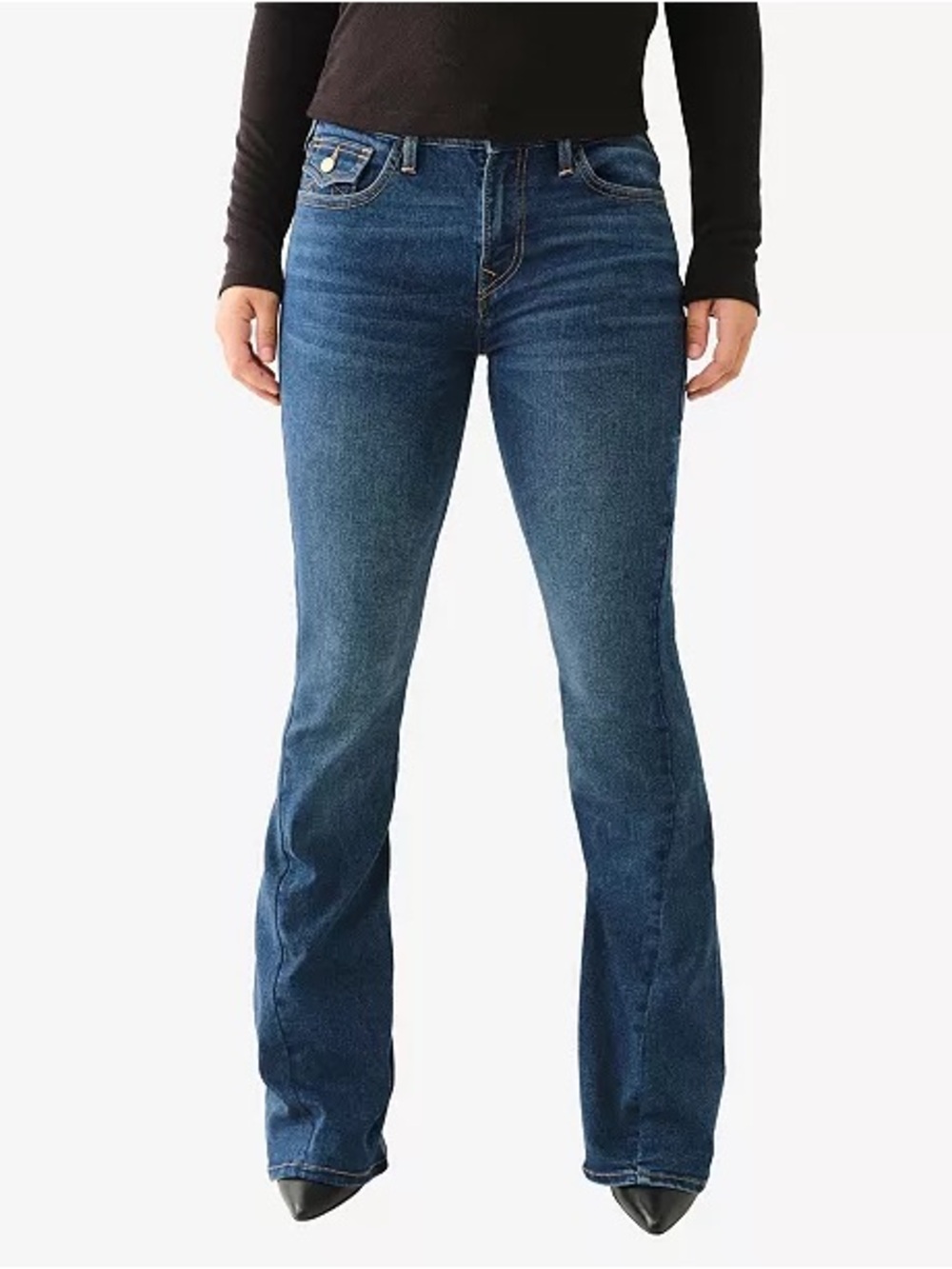 True Religion Joey Mid Rise Flare Jeans